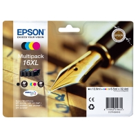 Epson Pakiet Epson 16XL (T1636) tusz czarny + 3 kolory, zwiększona pojemność, oryginalny C13T16364010 C13T16364012 026538