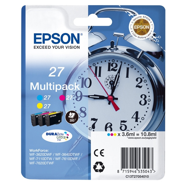 Epson Pakiet Epson 27 (T2705) 3 kolory, oryginalny C13T27054010 C13T27054012 026634 - 1
