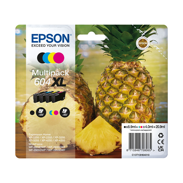 Pakiet Epson 604XL (T10H6) tusz czarny + 3 kolory, oryginalny 652078 - 1