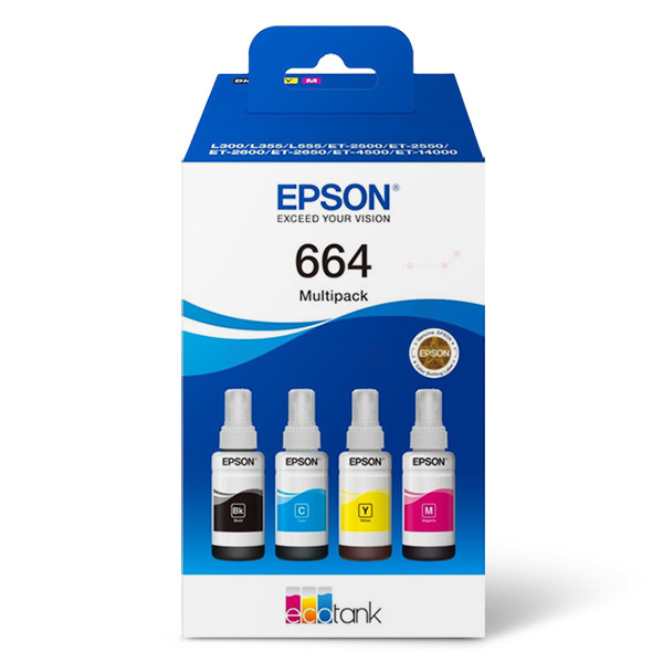 Pakiet Epson 664 tusz czarny + 3 kolory, oryginalny 652029 - 1