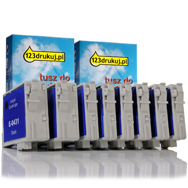 Epson Promocja: 2 x komplet tuszów do serii T044 (T0431 czarny + 3 kolory) zwiększona pojemność C13T04314010C C13T04424010C C13T04434010C C13T04444010C 110540 - 1