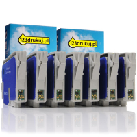 Epson Promocja: Komplet tuszów do serii T034 (2 rodzaje czarnego + 5 kolorów) C13T03414010C C13T03424010C C13T03434010C C13T03444010C C13T03454010C 110530