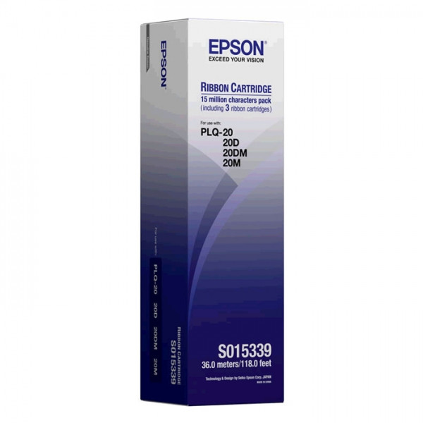 Epson S015339 taśma barwiąca czarna 3 sztuki (oryginalna) C13S015339 080130 - 1