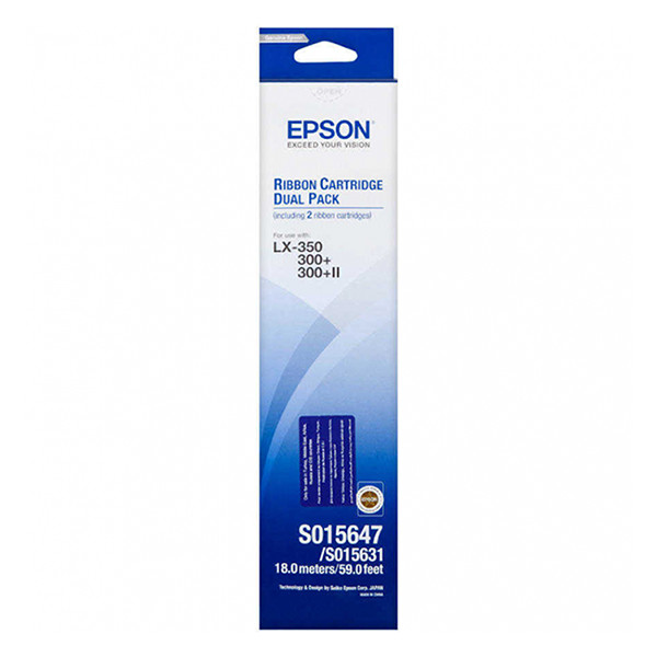 Epson S015647 taśma barwiąca czarna, 2 sztuki, oryginalna 084314 - 1