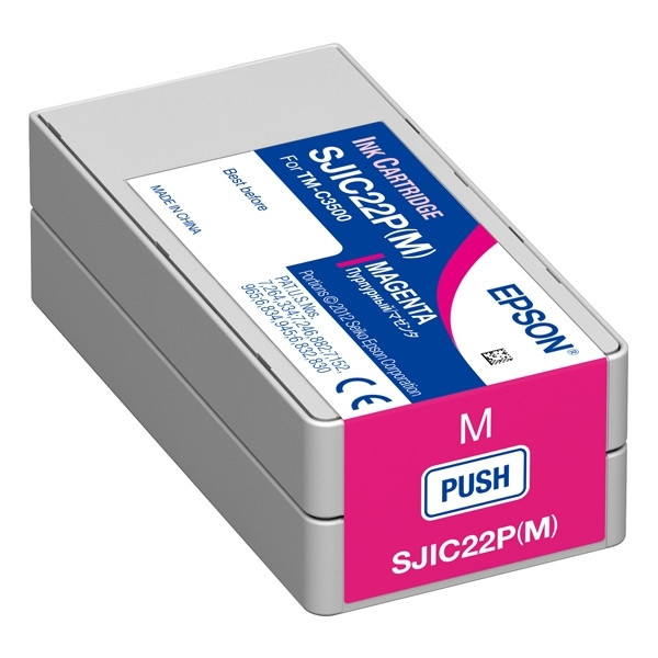 Epson SJIC22P(M) tusz czerwony, oryginalny C33S020603 026640 - 1