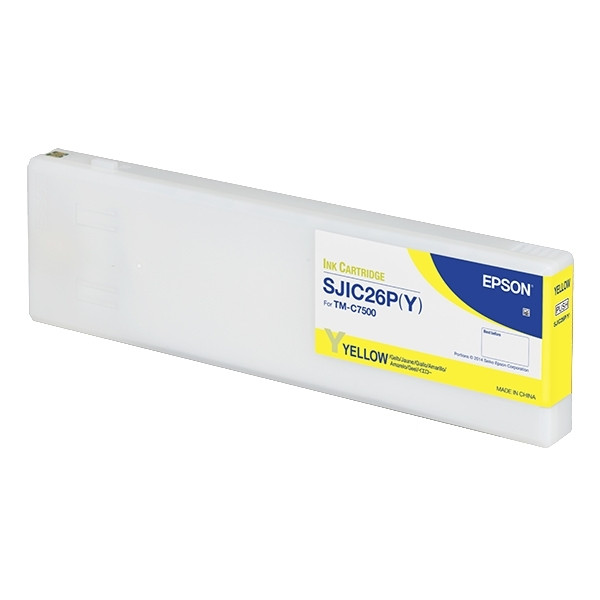 Epson SJIC26P(Y) tusz żółty, oryginalny C33S020621 026762 - 1