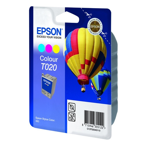 Epson T020 kolorowy, oryginalny C13T02040110 020580 - 1