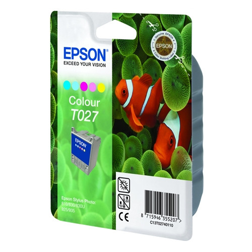 Epson T027 kolorowy, oryginalny C13T02740110 021090 - 1