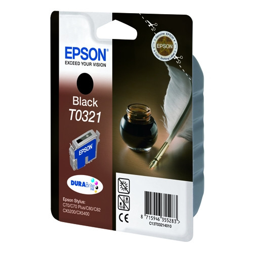 Epson T0321 czarny, oryginalny C13T03214010 021120 - 1