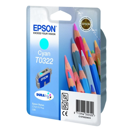 Epson T0322 niebieski, oryginalny C13T03224010 021130 - 1