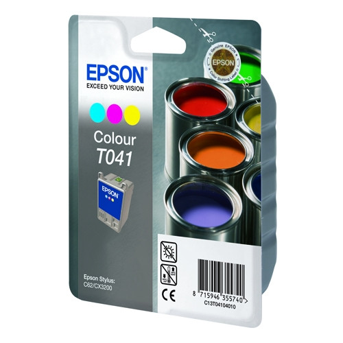 Epson T041 kolorowy, oryginalny C13T04104010 022130 - 1