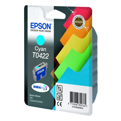 Epson T0422 niebieski, oryginalny C13T04224010 022150 - 1