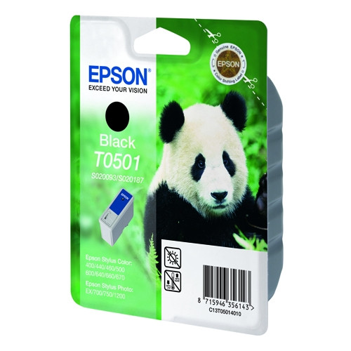 Epson T050 tusz czarny, oryginalny C13T05014010 020184 - 1