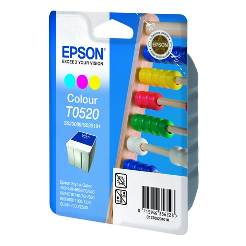 Epson T052 tusz kolorowy, oryginalny C13T05204010 020154 - 1