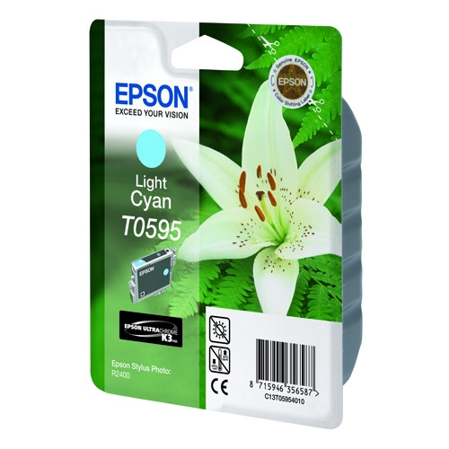 Epson T0595 tusz jasnoniebieski, oryginalny C13T05954010 022970 - 1