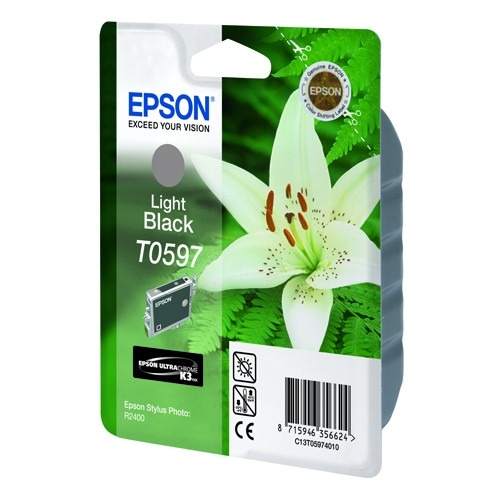 Epson T0597 tusz jasnoczarny, oryginalny C13T05974010 022980 - 1