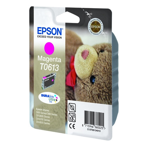 Epson T0613 tusz czerwony, oryginalny C13T06134010 023010 - 1