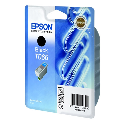 Epson T066 tusz czarny, oryginalny C13T06614010 023025 - 1