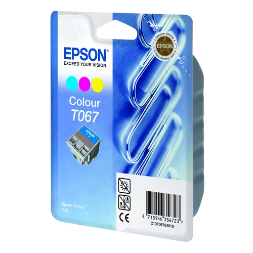 Epson T067 tusz kolorowy, oryginalny C13T06704010 023035 - 1
