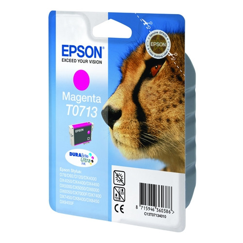 Epson T0713 tusz czerwony, oryginalny C13T07134011 C13T07134012 023055 - 1