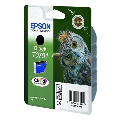 Epson T0791 tusz czarny, oryginalny C13T07914010 023110 - 1