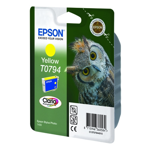 Epson T0794 tusz żółty, oryginalny C13T07944010 023140 - 1