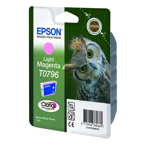 Epson T0796 tusz jasnoczerwony, oryginalny C13T07964010 023160 - 1