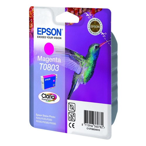 Epson T0803 tusz czerwony, oryginalny C13T08034011 023080 - 1