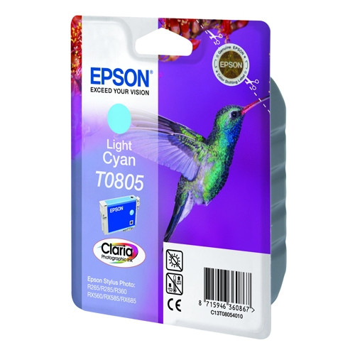 Epson T0805 tusz jasnoniebieski, oryginalny C13T08054011 023090 - 1