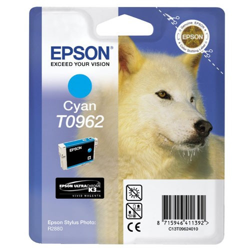 Epson T0962 tusz niebieski, oryginalny C13T09624010 023328 - 1