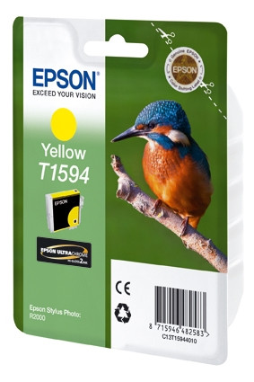 Epson T1594 tusz żółty, oryginalny C13T15944010 026392 - 1