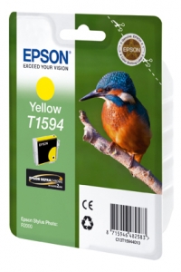 Epson T1594 tusz żółty, oryginalny C13T15944010 026392