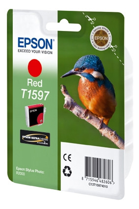 Epson T1597 tusz intensywna czerwień, oryginalny C13T15974010 026394 - 1