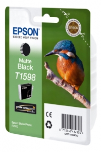 Epson T1598 tusz matowy czarny, oryginalny C13T15984010 026396