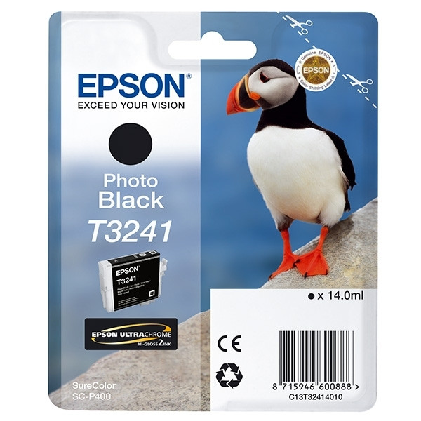 Epson T3241 tusz foto czarny, oryginalny C13T32414010 026934 - 1