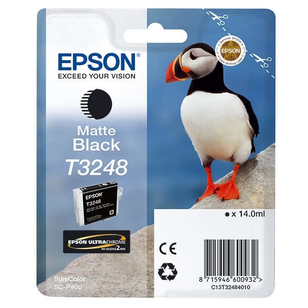 Epson T3248 tusz matowy czarny, oryginalny C13T32484010 026944 - 1