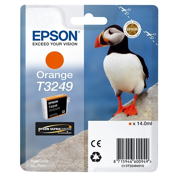 Epson T3249 tusz pomarańczowy fotograficzny, oryginalny C13T32494010 026946 - 1