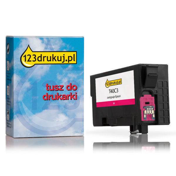 Epson T40C3 tusz czerwony, wersja 123drukuj C13T40C340C 083413 - 1