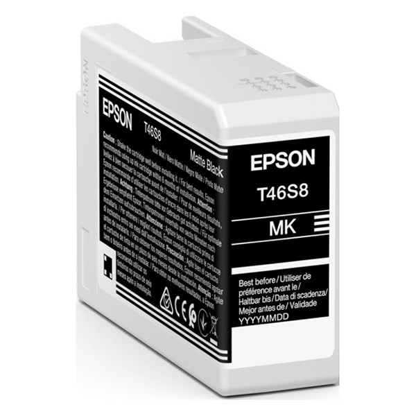 Epson T46S8 tusz czarny matowy, oryginalny C13T46S800 083488 - 1