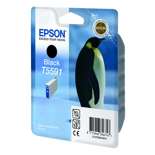 Epson T5591 tusz czarny, oryginalny C13T55914010 022920 - 1