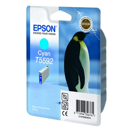 Epson T5592 tusz niebieski, oryginalny C13T55924010 022925 - 1