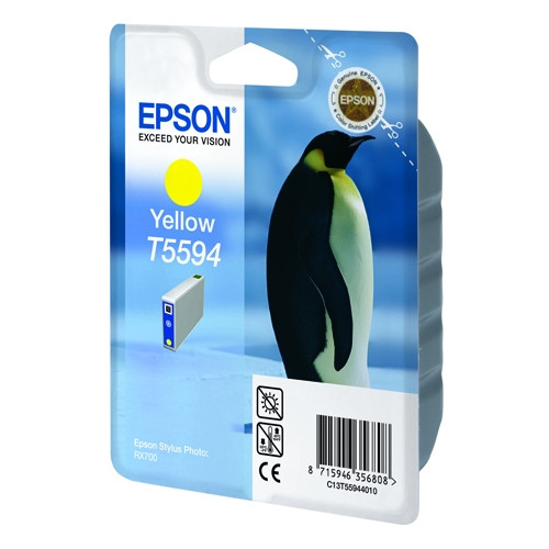 Epson T5594 tusz żółty, oryginalny C13T55944010 022935 - 1