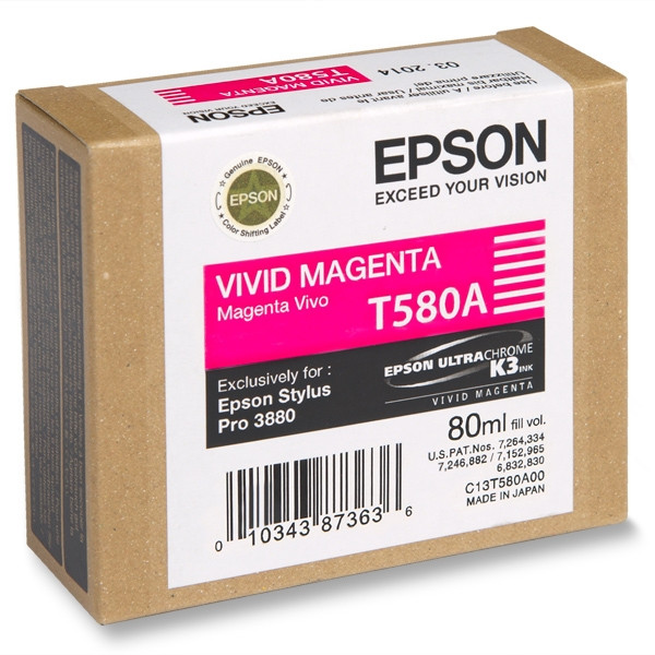 Epson T580A (C13T580A00) tusz vivid czerwony, oryginalny C13T580A00 025912 - 1