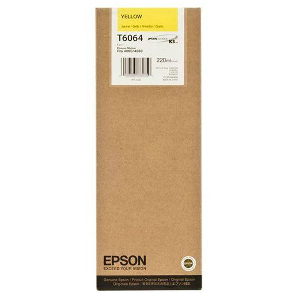 Epson T6064 (C13T606400) tusz żółty, zwiększona pojemność, oryginalny 026072 - 1