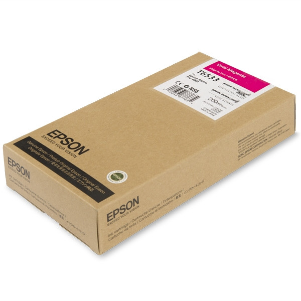 Epson T6533 tusz żywy purpurowy, oryginalny C13T653300 026320 - 1