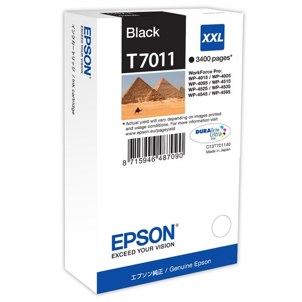 Epson T7011 XXL tusz czarny, ekstra zwiększona pojemność, oryginalny C13T70114010 026400 - 1