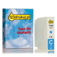 Epson T7552 tusz niebieski, zwiększona pojemność, wersja 123drukuj