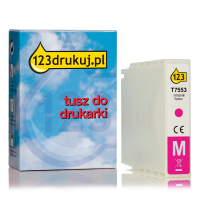 Epson T7553 tusz czerwony, zwiększona pojemność, wersja 123drukuj