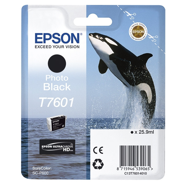 Epson T7601 tusz foto czarny, oryginalny C13T76014010 026722 - 1