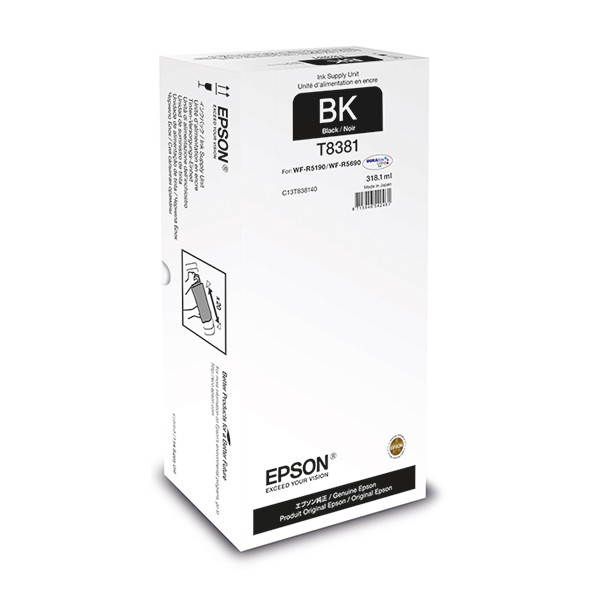 Epson T8381 tusz czarny, zwiększona pojemność, oryginalny C13T838140 027080 - 1